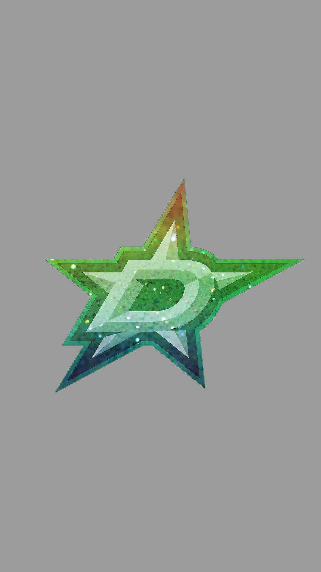 Dallas Stars, glitter, green star, Full HD Phone Wallpaper