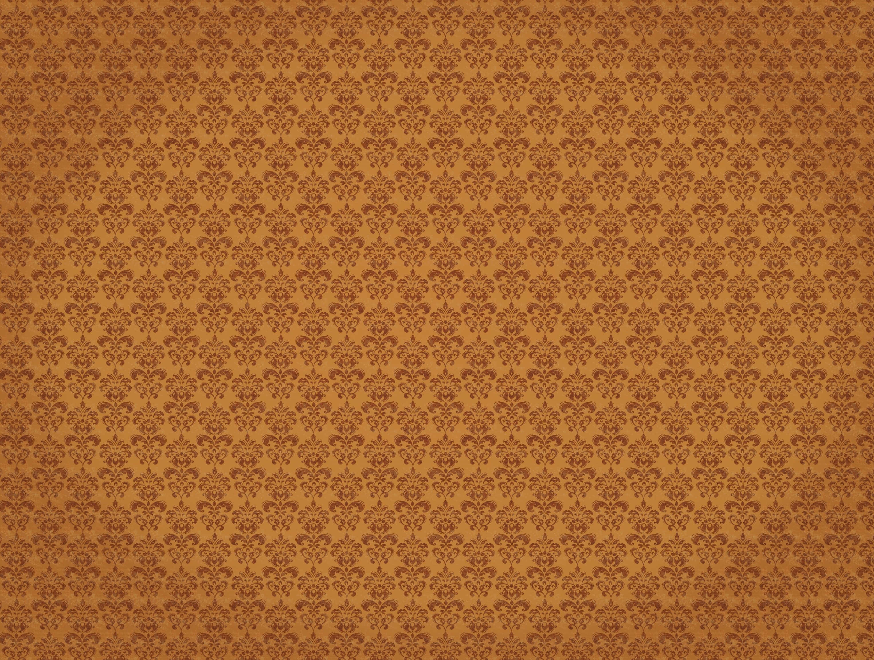 golden damask pattern, golden-brown, darker brown, 2K Desktop Wallpaper