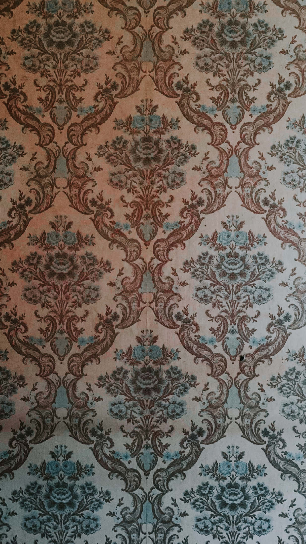 Elegant Damask Pattern, damask pattern, brown teal, Full HD Phone Wallpaper
