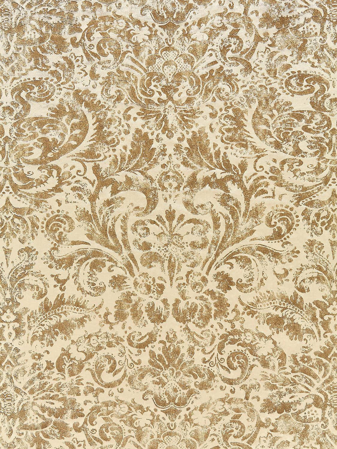 elegant golden damask pattern, distressed texture, cream background, HD Phone Wallpaper