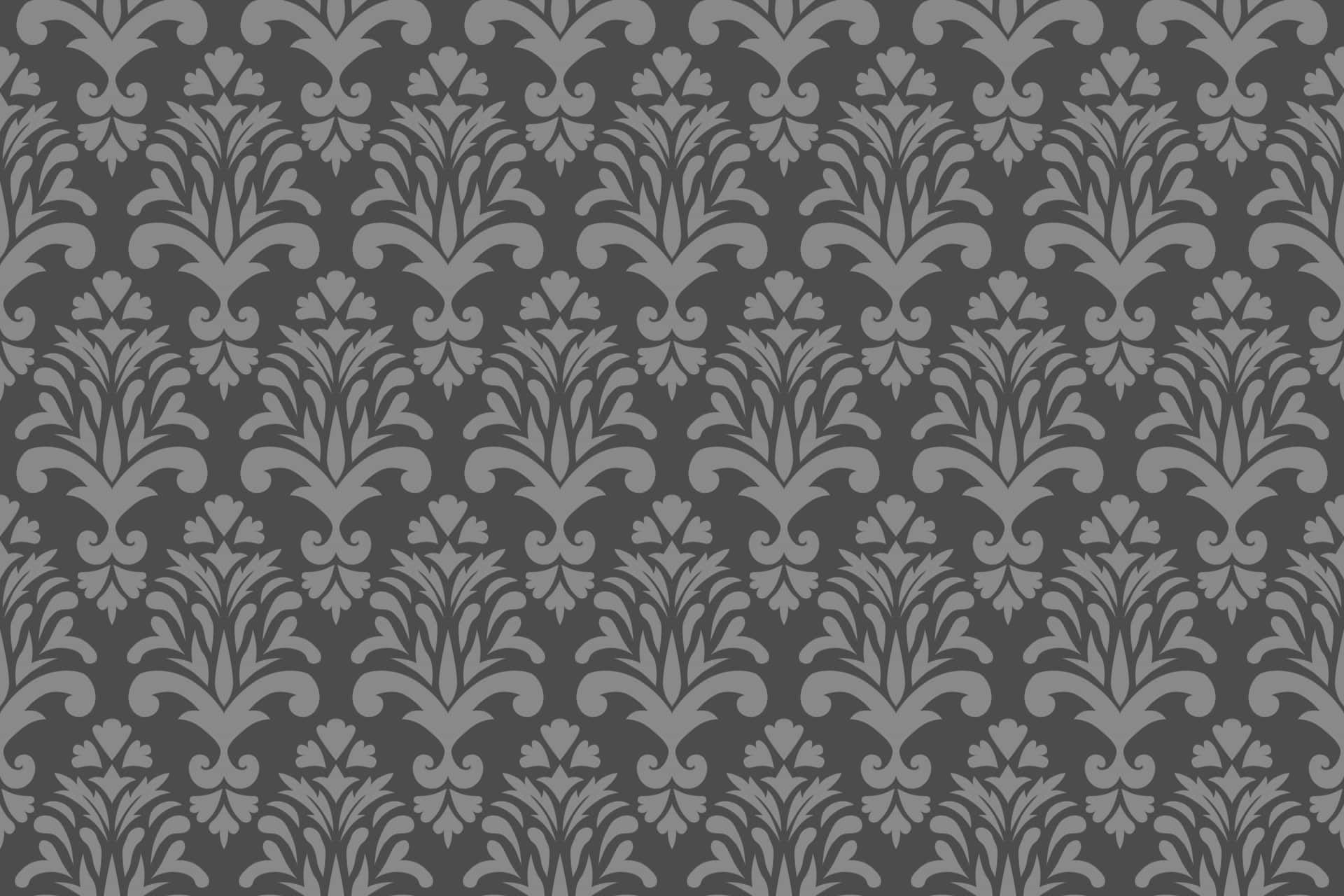 elegant gray damask pattern, charcoal, slate gray, Full HD Desktop Wallpaper