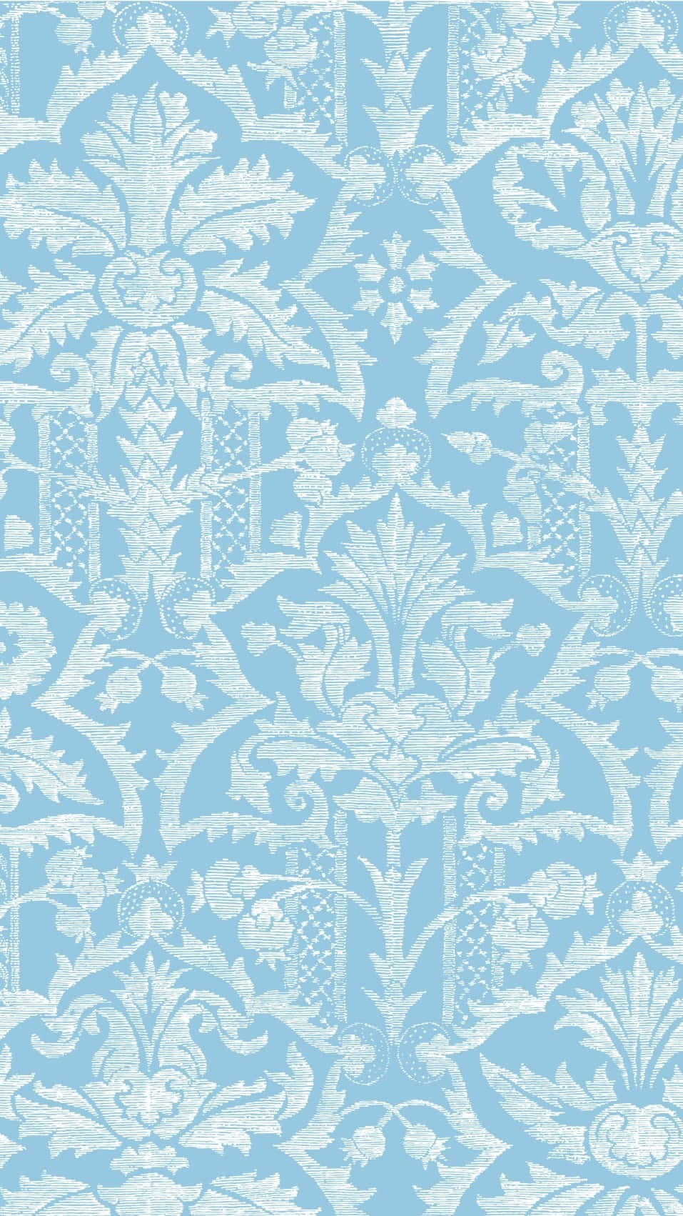blue damask pattern, soft blue, white, HD Phone Wallpaper