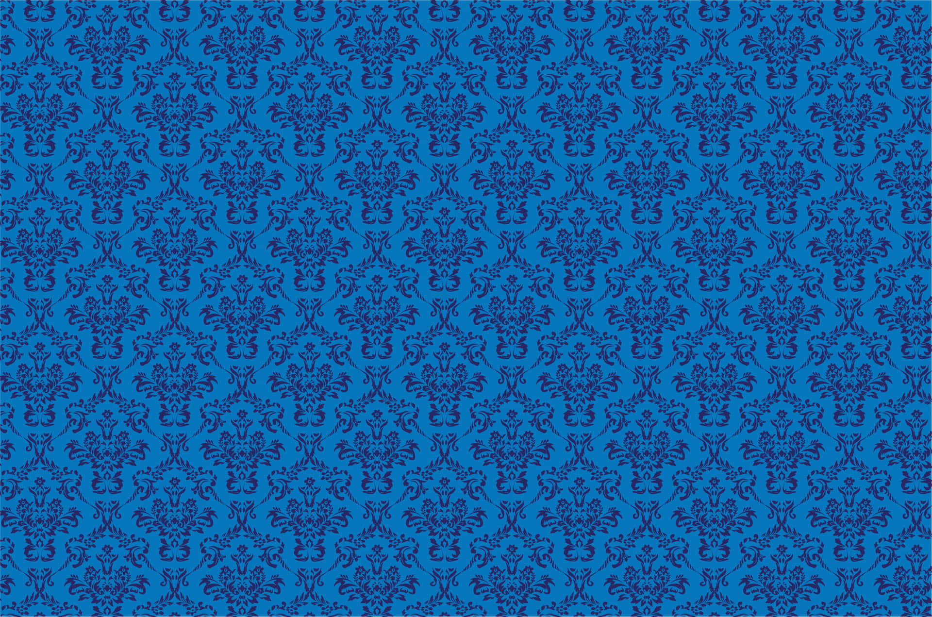 blue damask pattern, dark blue damask floral patterns, classic ornate style, Full HD Desktop Wallpaper