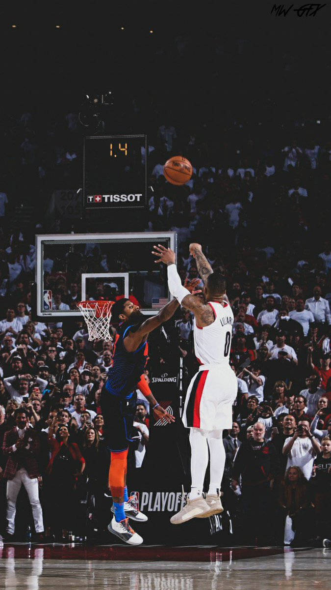 Damian Lillard, basketball players, packed arena, SD Phone Wallpaper