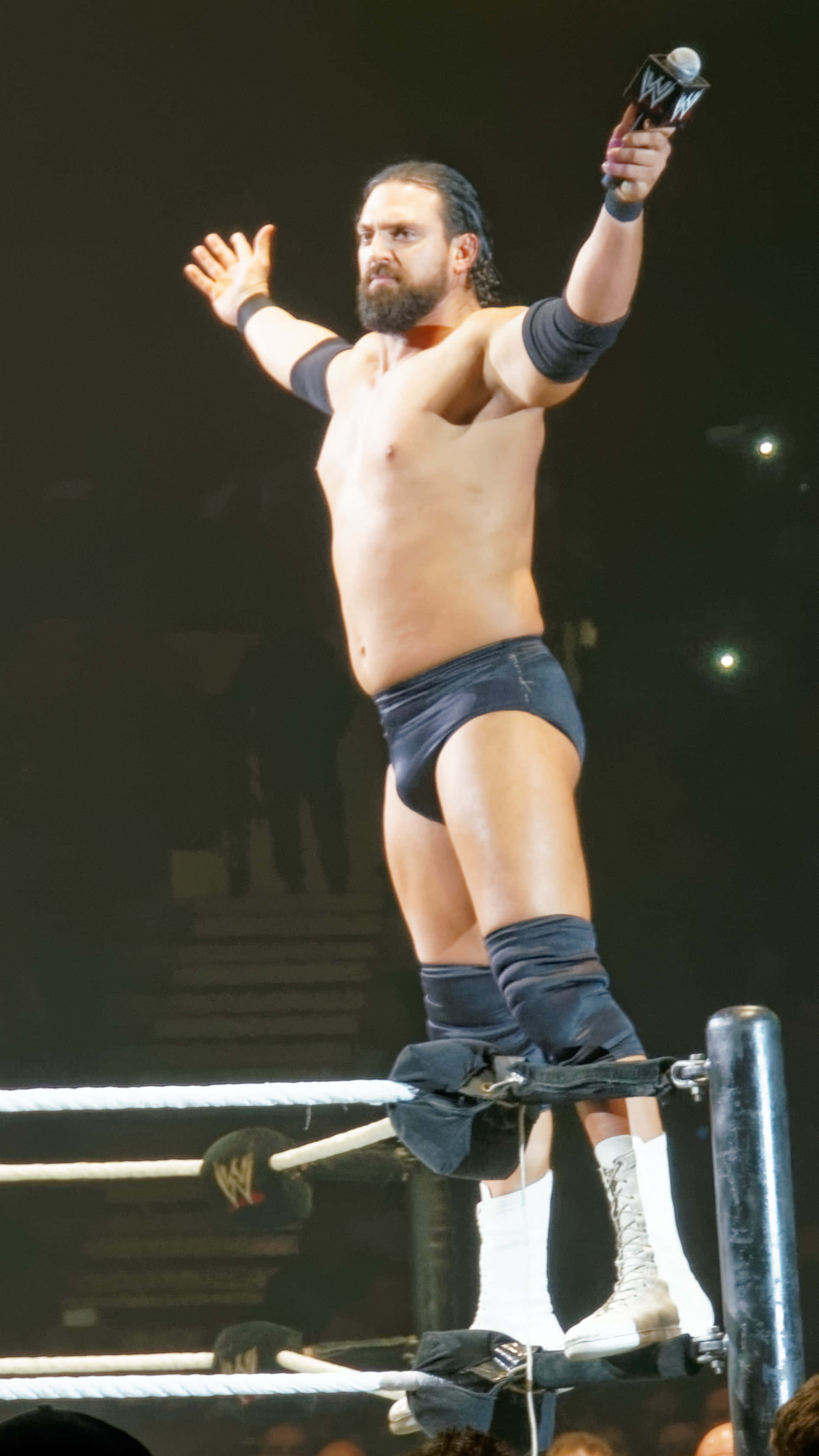 Damien Sandow, wrestling ring, championship trophy, 2K Phone Wallpaper