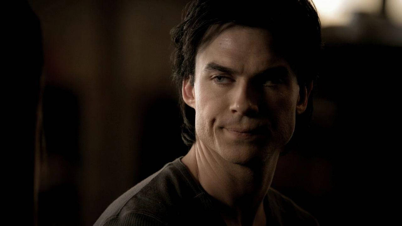Damon Salvatore, dimples, dark hair, HD Desktop Wallpaper