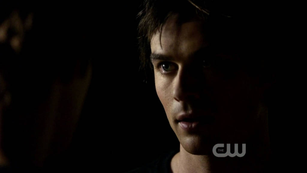 Damon Salvatore, intense face, dramatically lit, SD Desktop Wallpaper