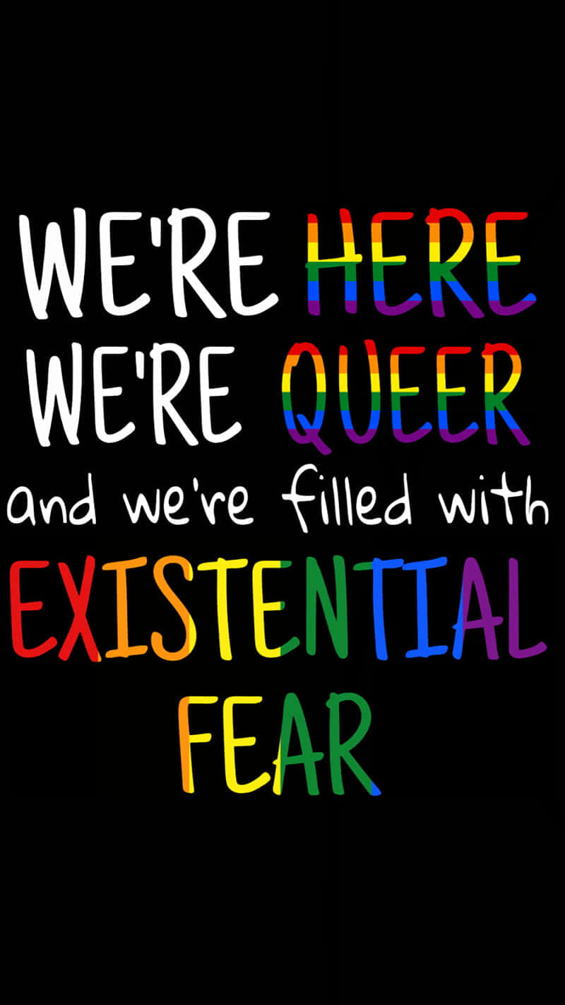 Dan and Phil, rainbow-colored, black background, HD Phone Wallpaper