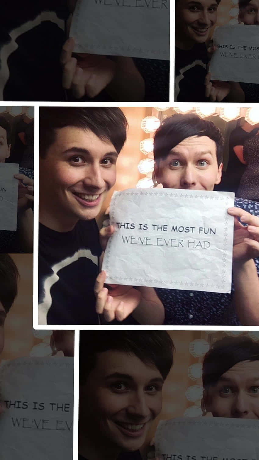 Dan and Phil, THIS IS THE MOST FUN WE'VE EVER HAD, vanity lights, HD Phone Wallpaper