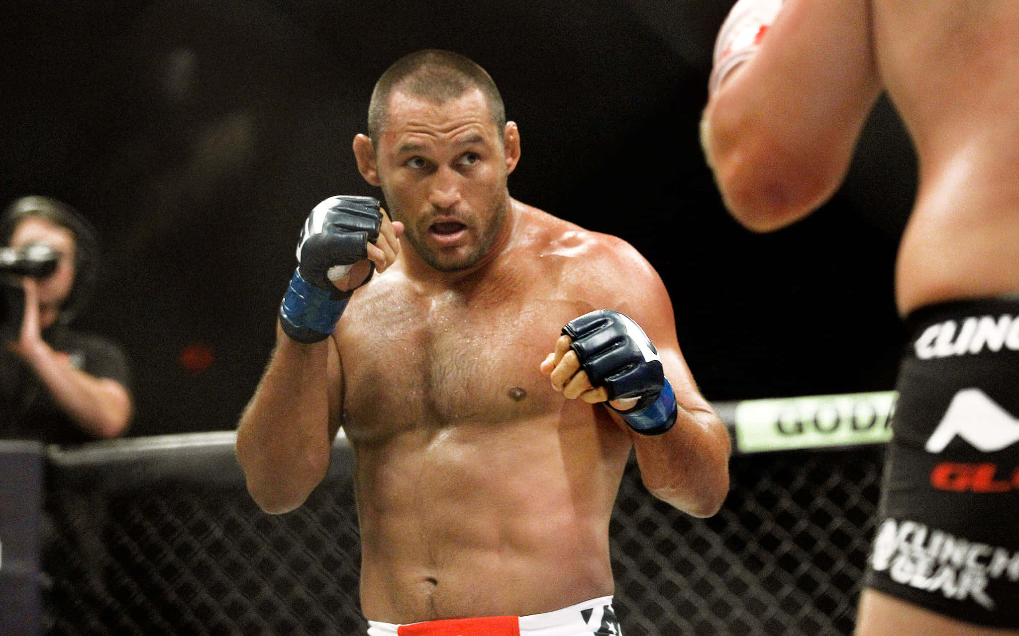 Dan Henderson, fighting stance, cage, Full HD Desktop Wallpaper