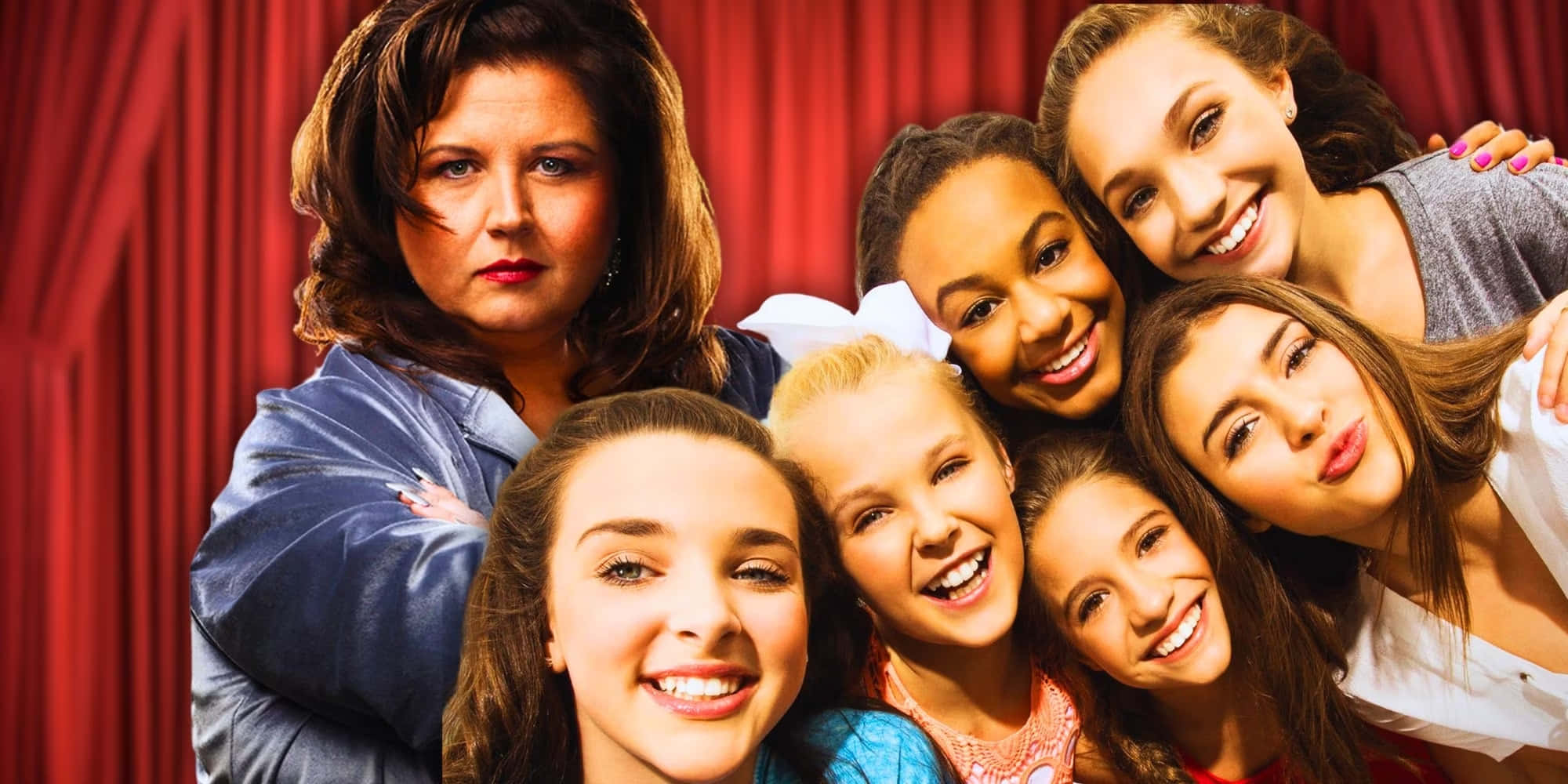 Dance Moms, red curtain, group of diverse young women, Full HD Desktop Wallpaper