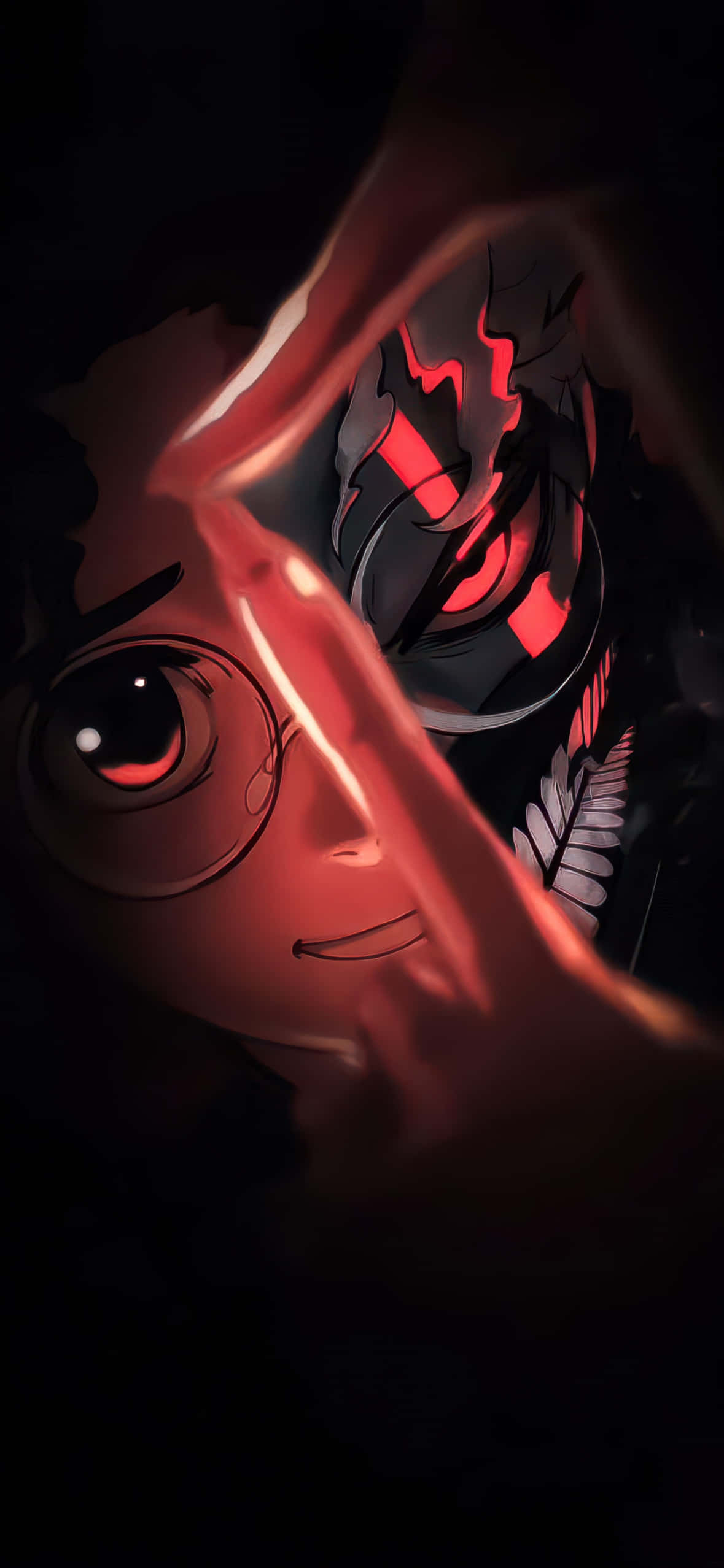 Dandadan, iPhone, glowing red eyes, Full HD Phone Wallpaper