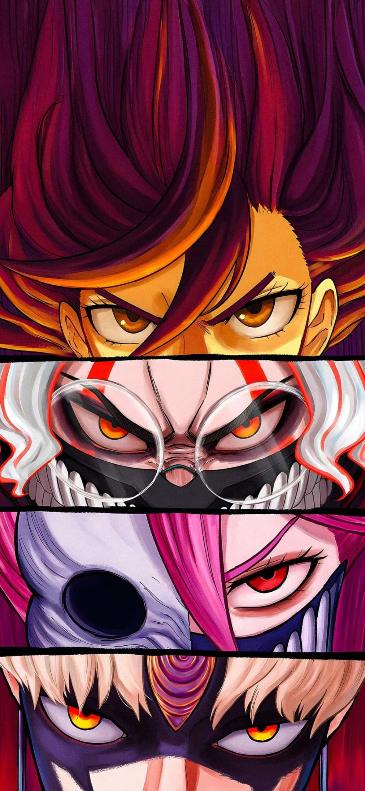 Dandadan, intense character eyes, anime characters, Full HD Phone Wallpaper