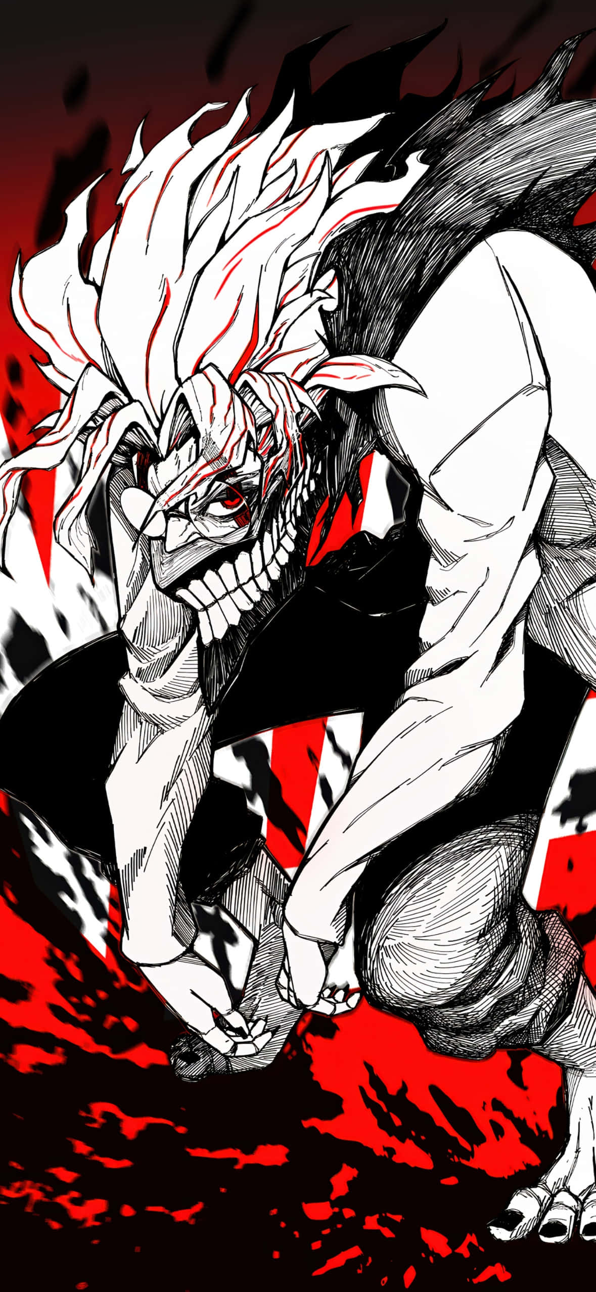 Dandadan, anime character, white hair, Full HD Phone Wallpaper