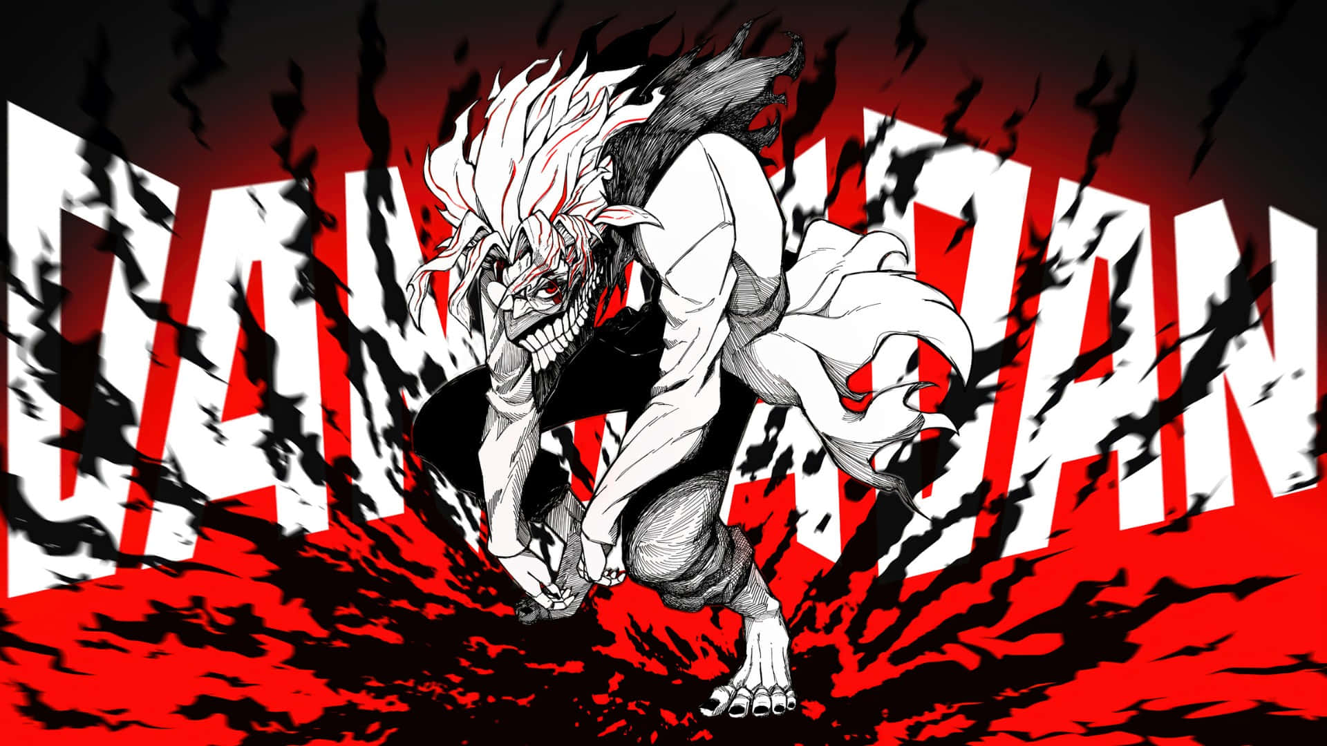Dandadan, white hair, sharp teeth, Full HD Desktop Wallpaper