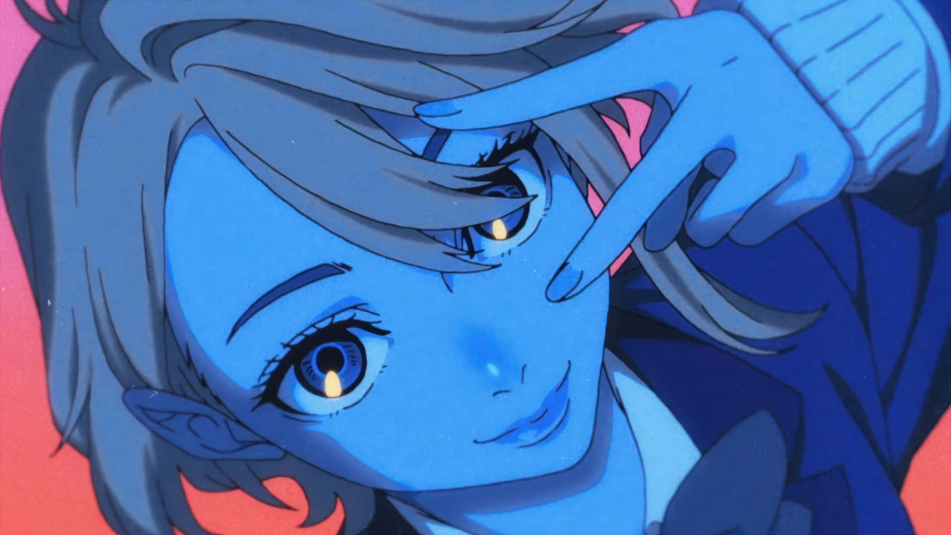 Dandadan, anime girl, glowing eyes, Full HD Desktop Wallpaper