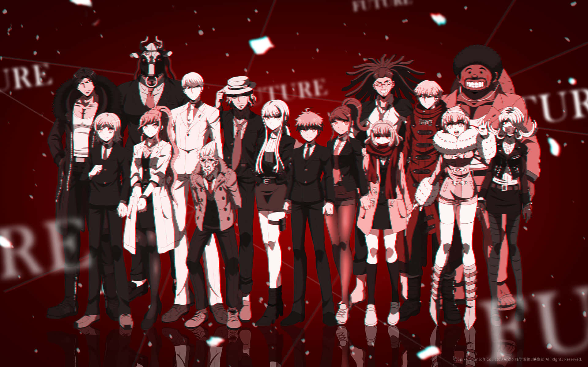 Danganronpa 1, anime characters, formal wear, Full HD Desktop Wallpaper