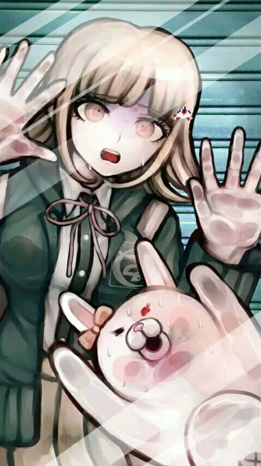 Danganronpa, blonde hair, green uniform, HD Phone Wallpaper