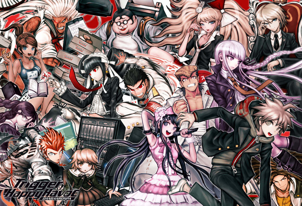 Danganronpa, character collage, anime collage, HD Desktop Wallpaper