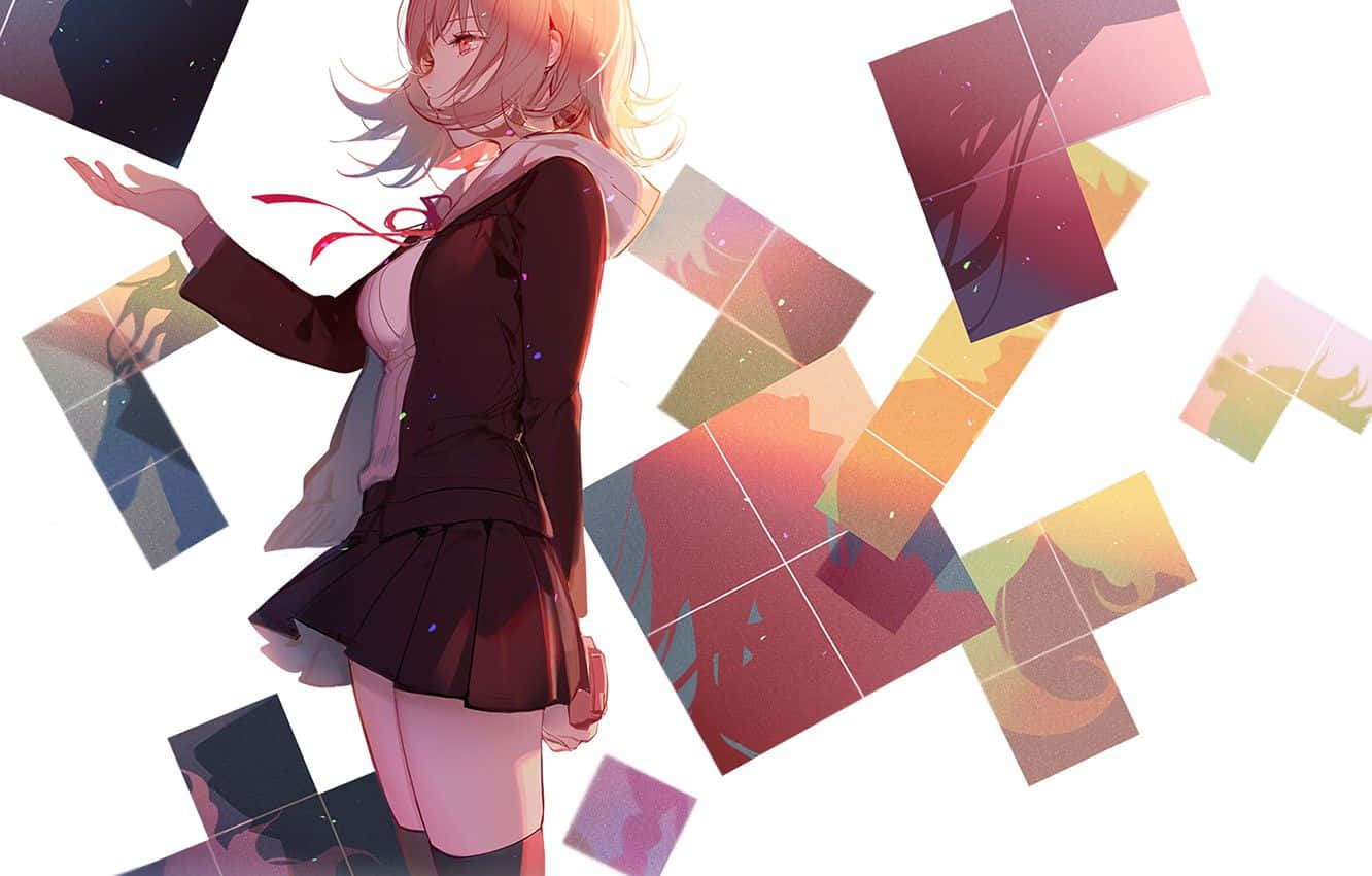 Danganronpa 2 Goodbye Despair, anime girl, school uniform, HD Desktop Wallpaper
