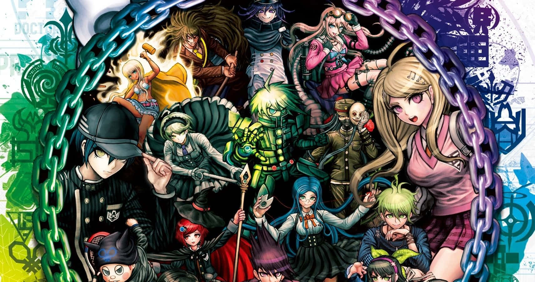 Danganronpa V3, anime collage, diverse characters, HD Desktop Wallpaper