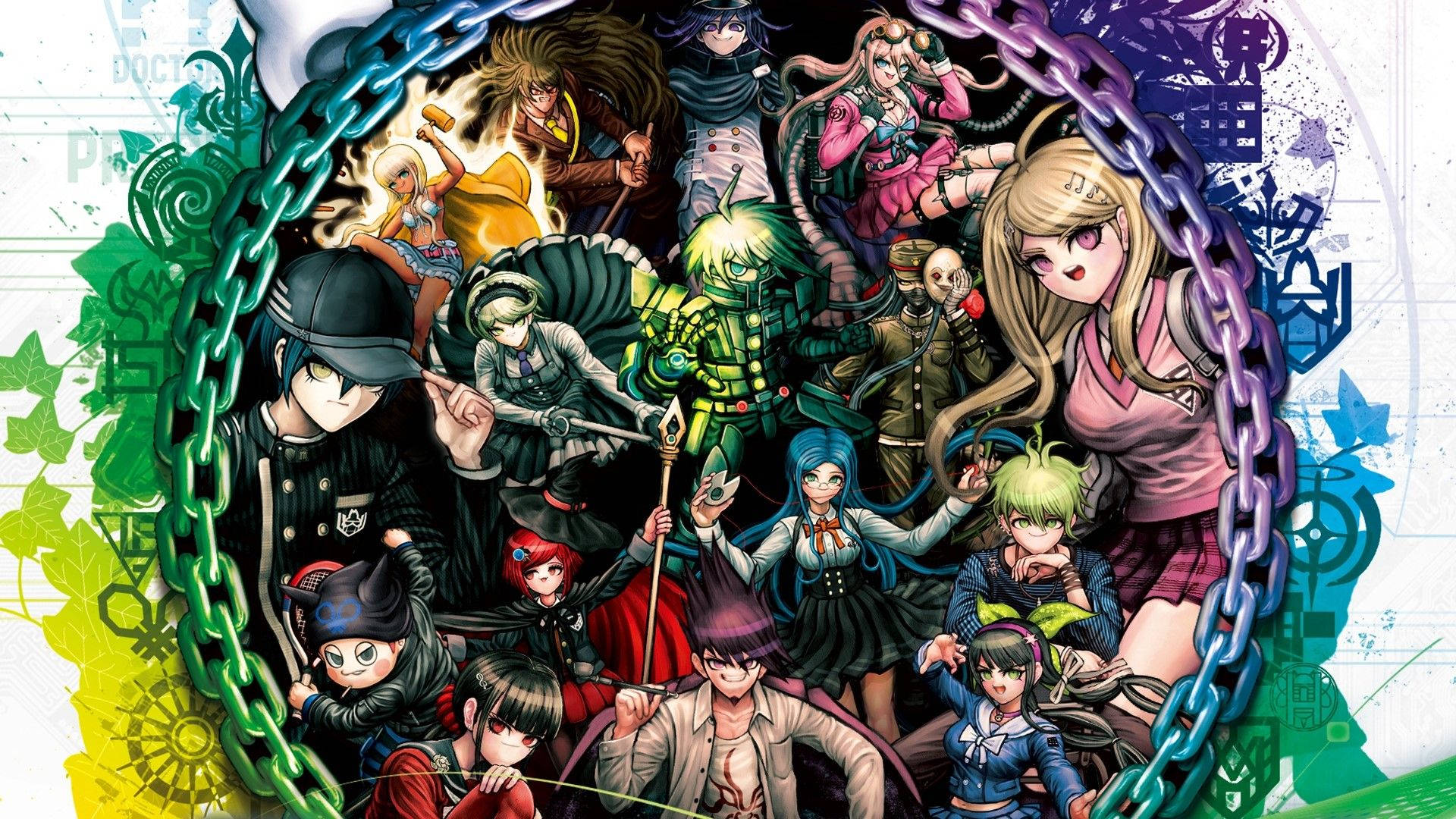 Danganronpa 3, End of a Chapter, anime collage, Full HD Desktop Wallpaper
