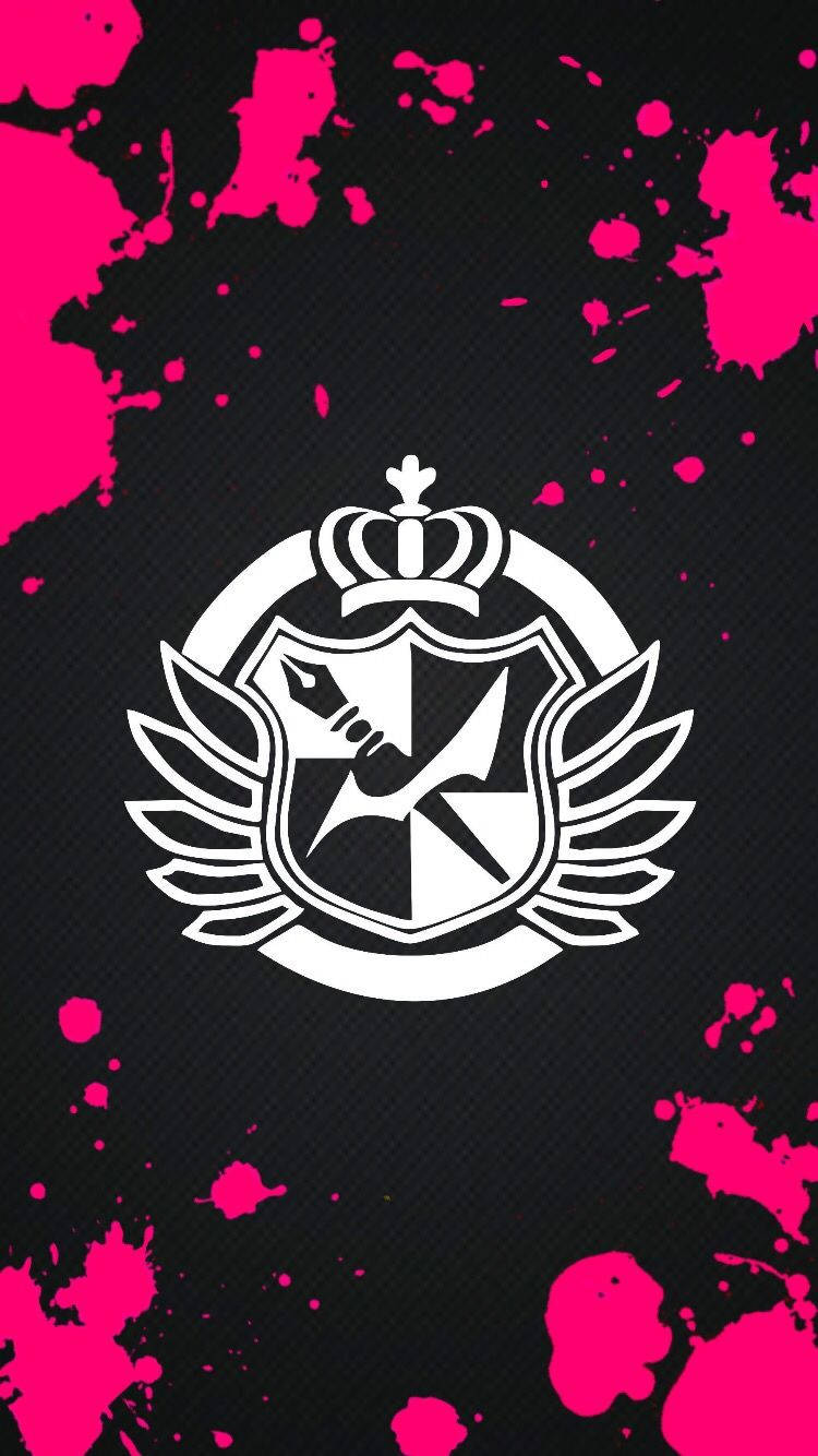 Danganronpa, white emblem, crown, HD Phone Wallpaper