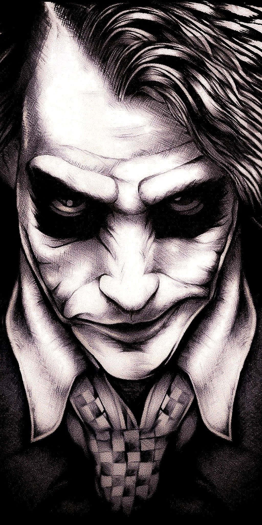 Dangerous Joker, black and white, Joker, Full HD Phone Wallpaper