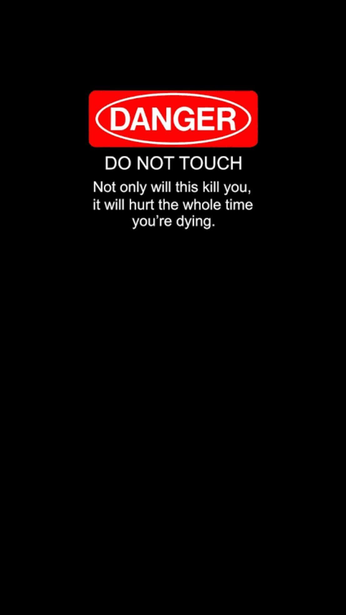 Danger Warning Sign, black background, red danger sign, Full HD Phone Wallpaper