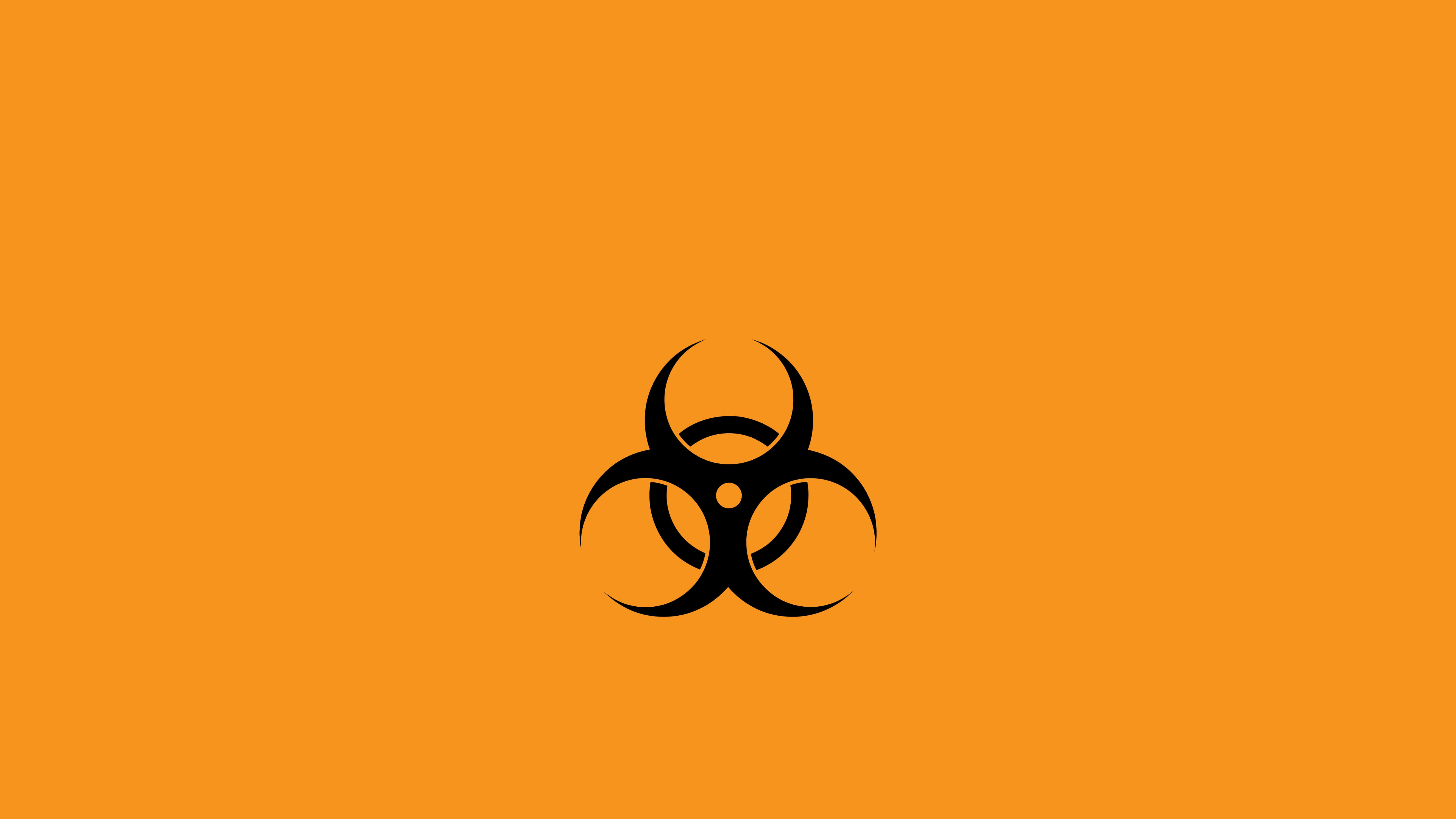 toxic, biohazard symbol, black, 5K Desktop Wallpaper