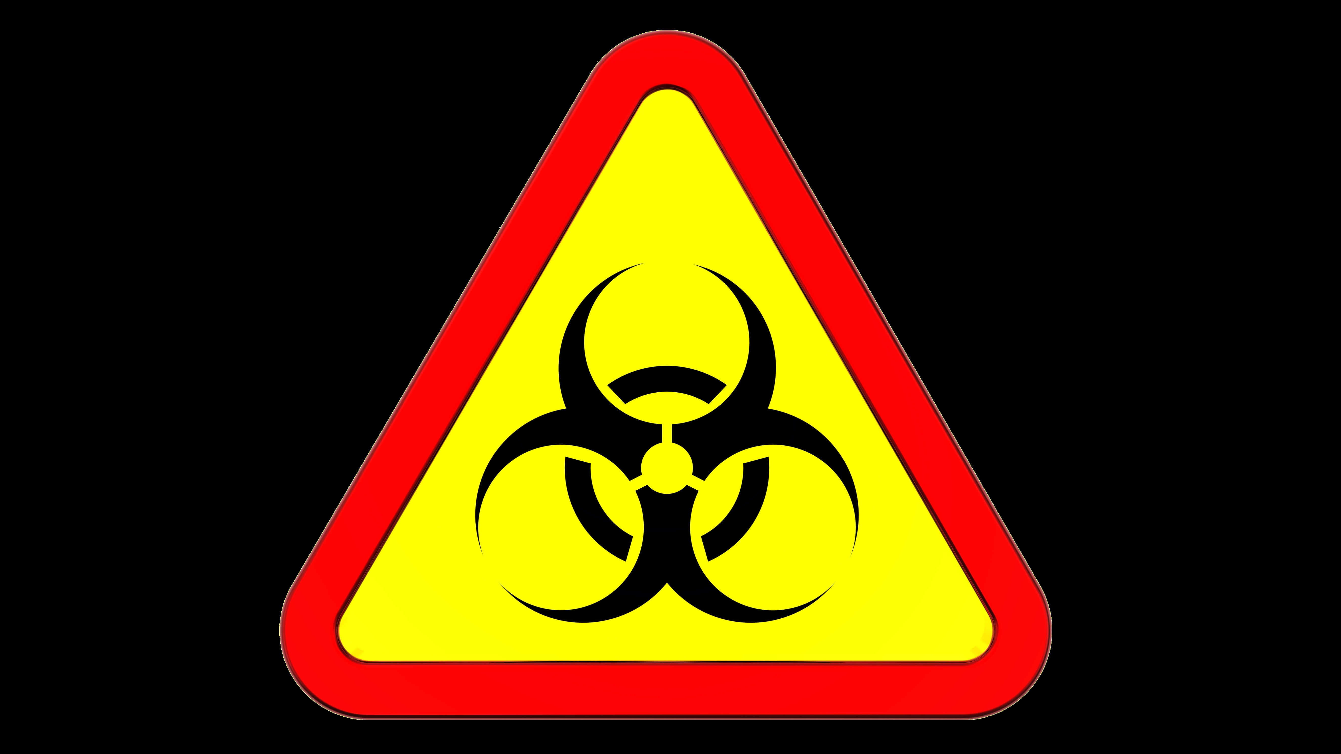Toxic, biohazard symbol, bright yellow, 5K Desktop Wallpaper
