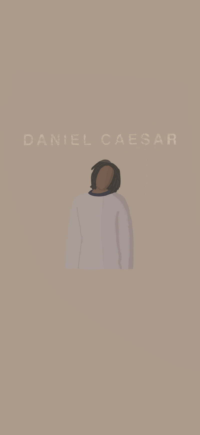 Daniel Caesar, minimalist illustration, light sweater, HD Phone Wallpaper