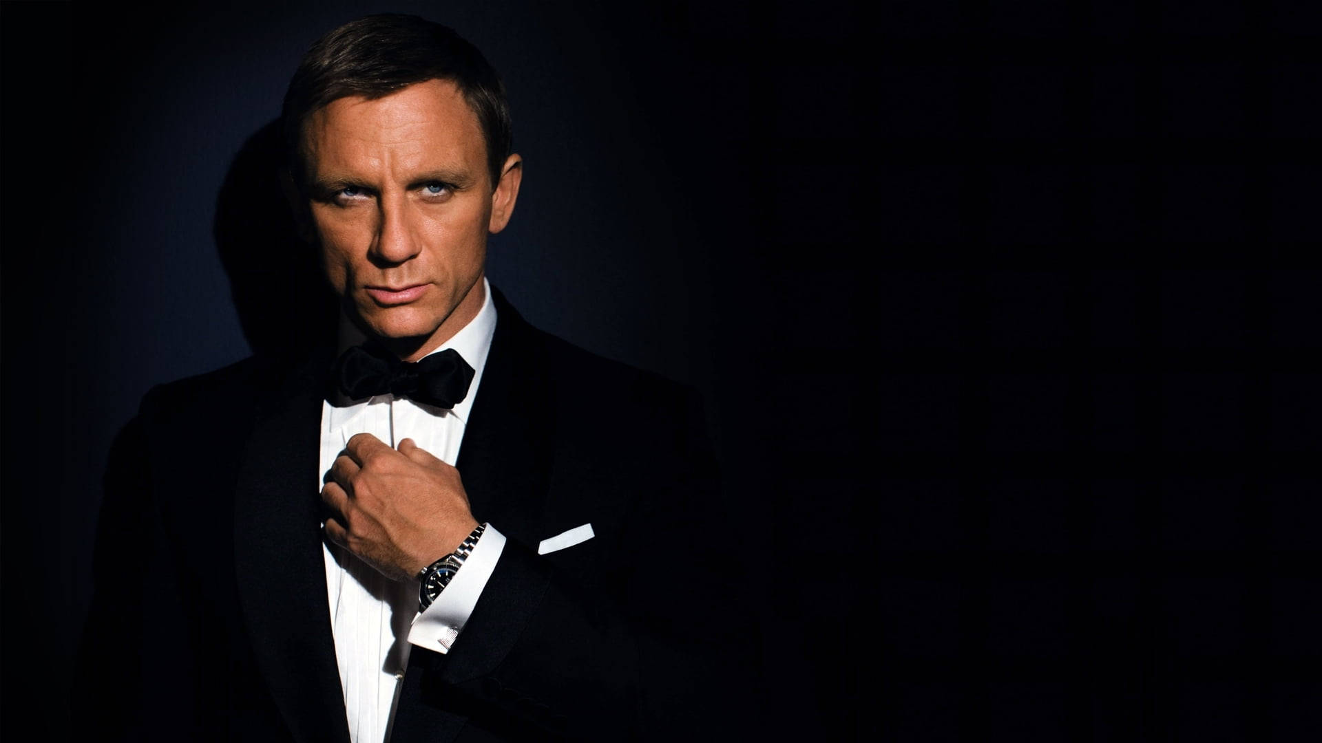Daniel Craig, black tuxedo, bow tie, Full HD Desktop Wallpaper