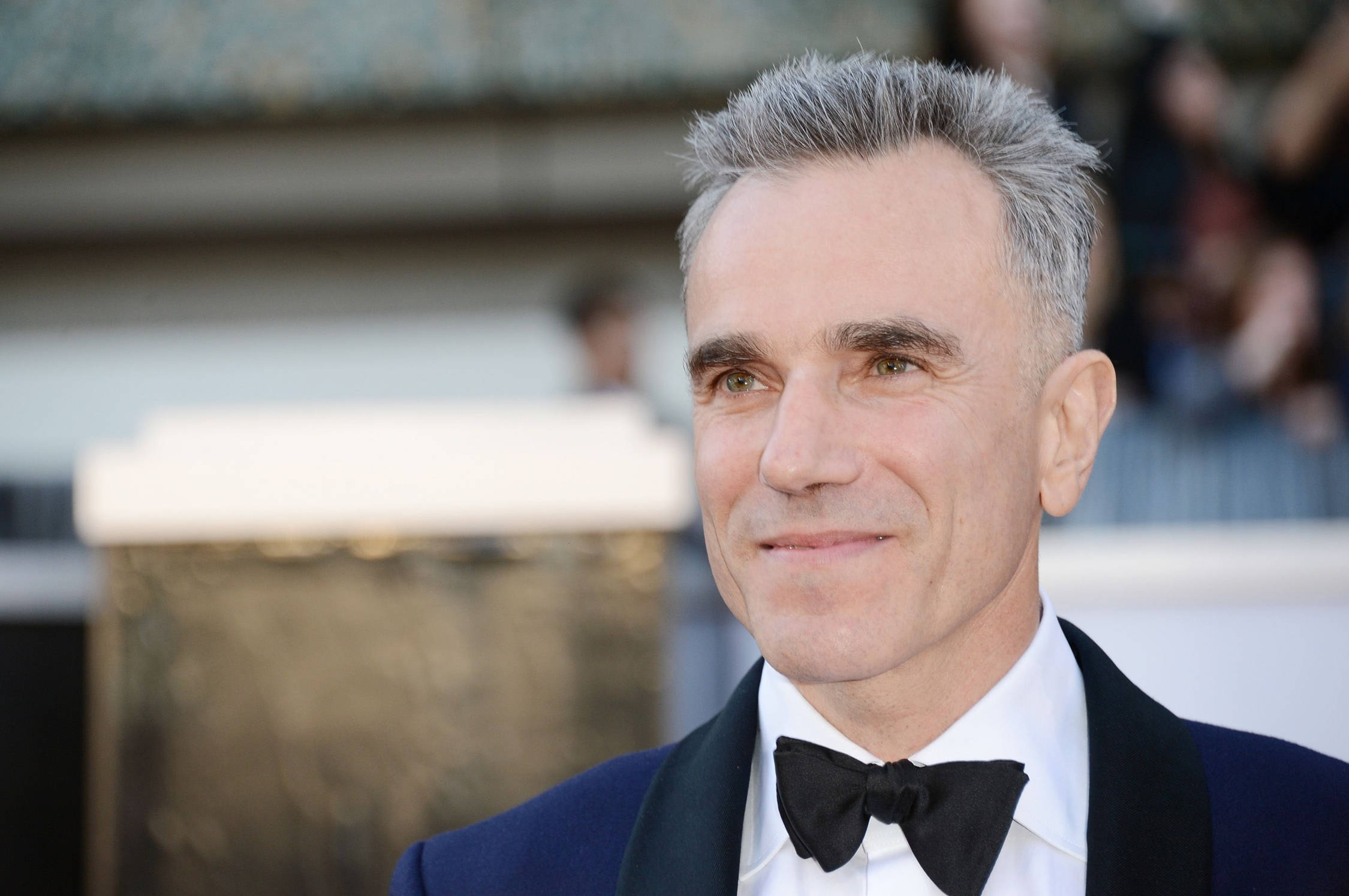Daniel Day-Lewis, navy tuxedo, black bow tie, Full HD Desktop Wallpaper