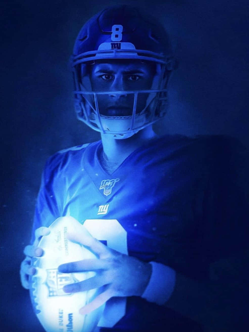Daniel Jones, blue uniform, helmet, HD Phone Wallpaper