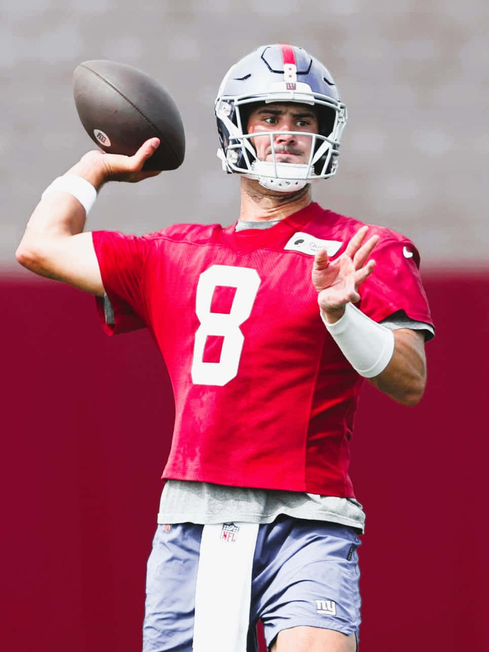 Daniel Jones, red jersey, number 8, HD Phone Wallpaper
