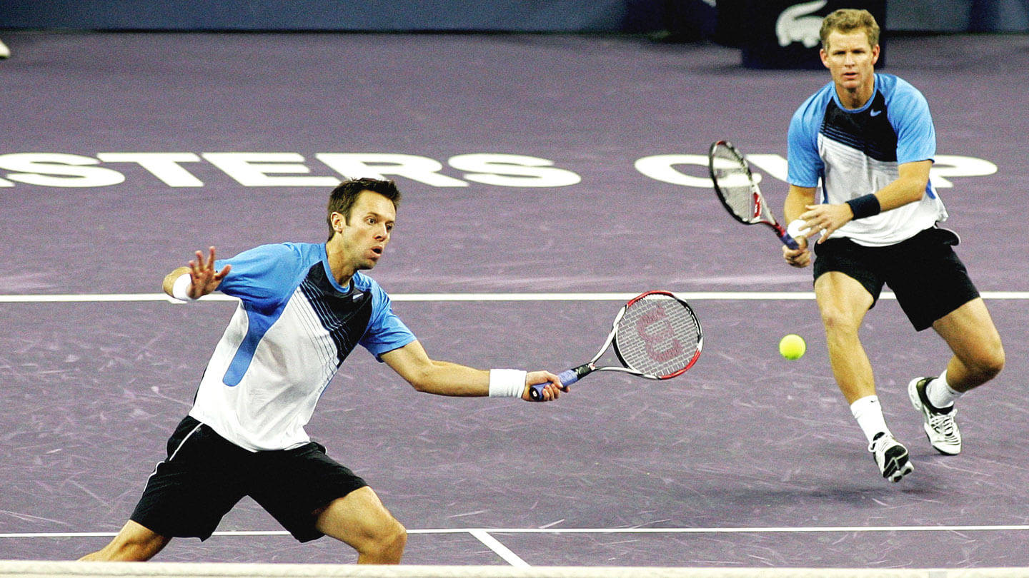 Daniel Nestor, tennis players, purple hard court, HD Desktop Wallpaper