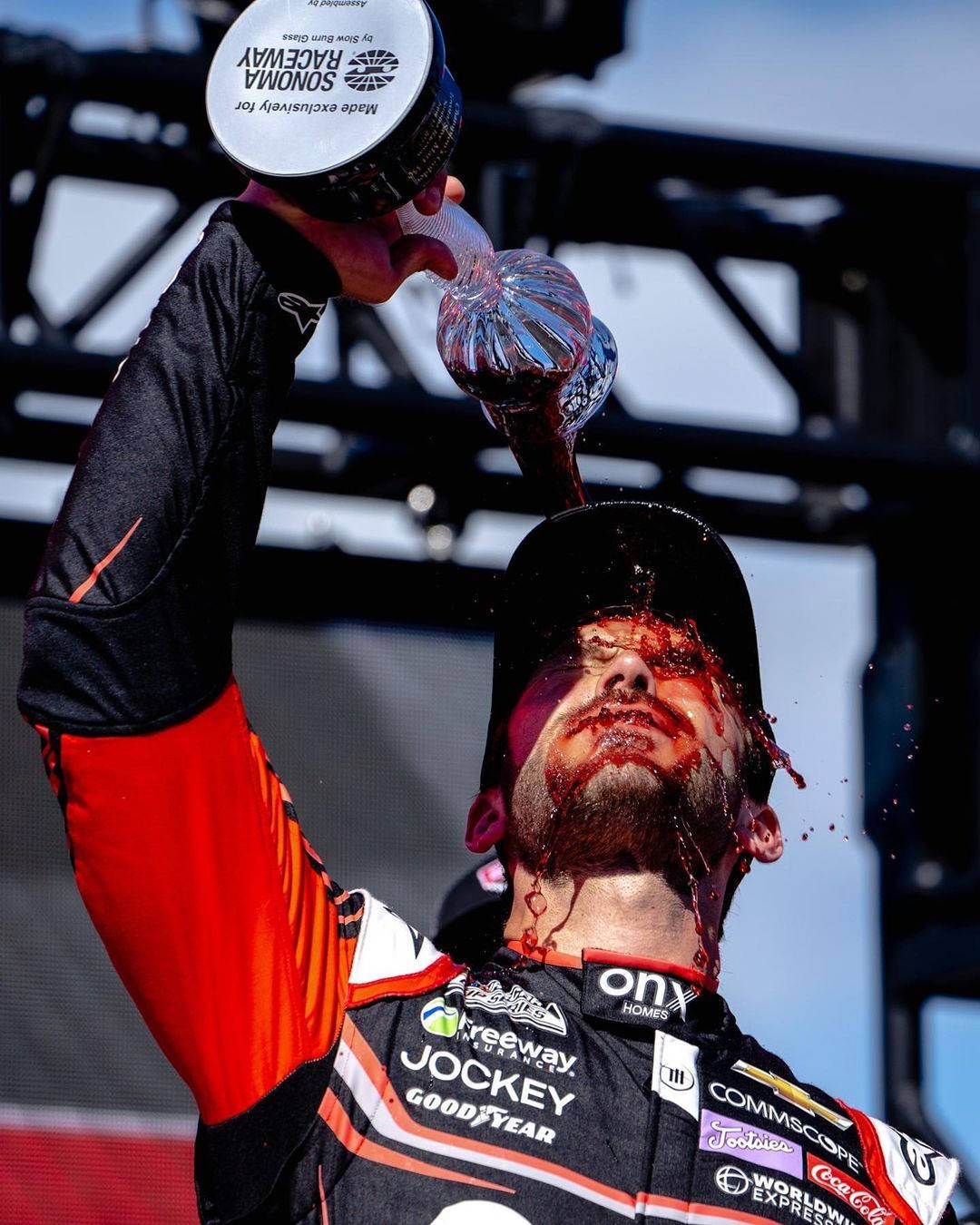 Daniel Suarez, champagne, podium, HD Phone Wallpaper