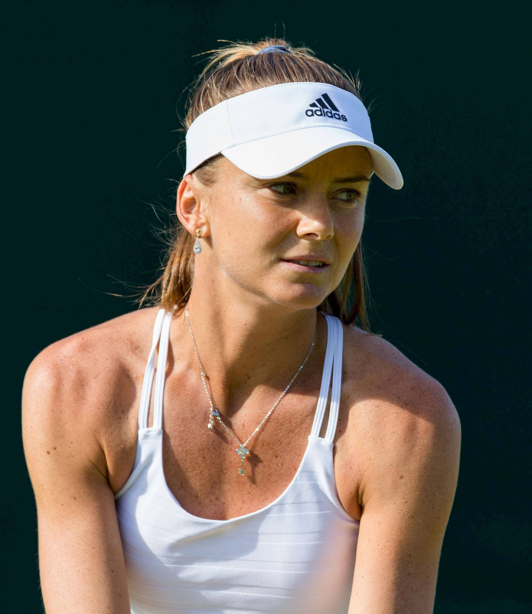 Daniela Hantuchova, white gear, visor, Full HD Phone Wallpaper