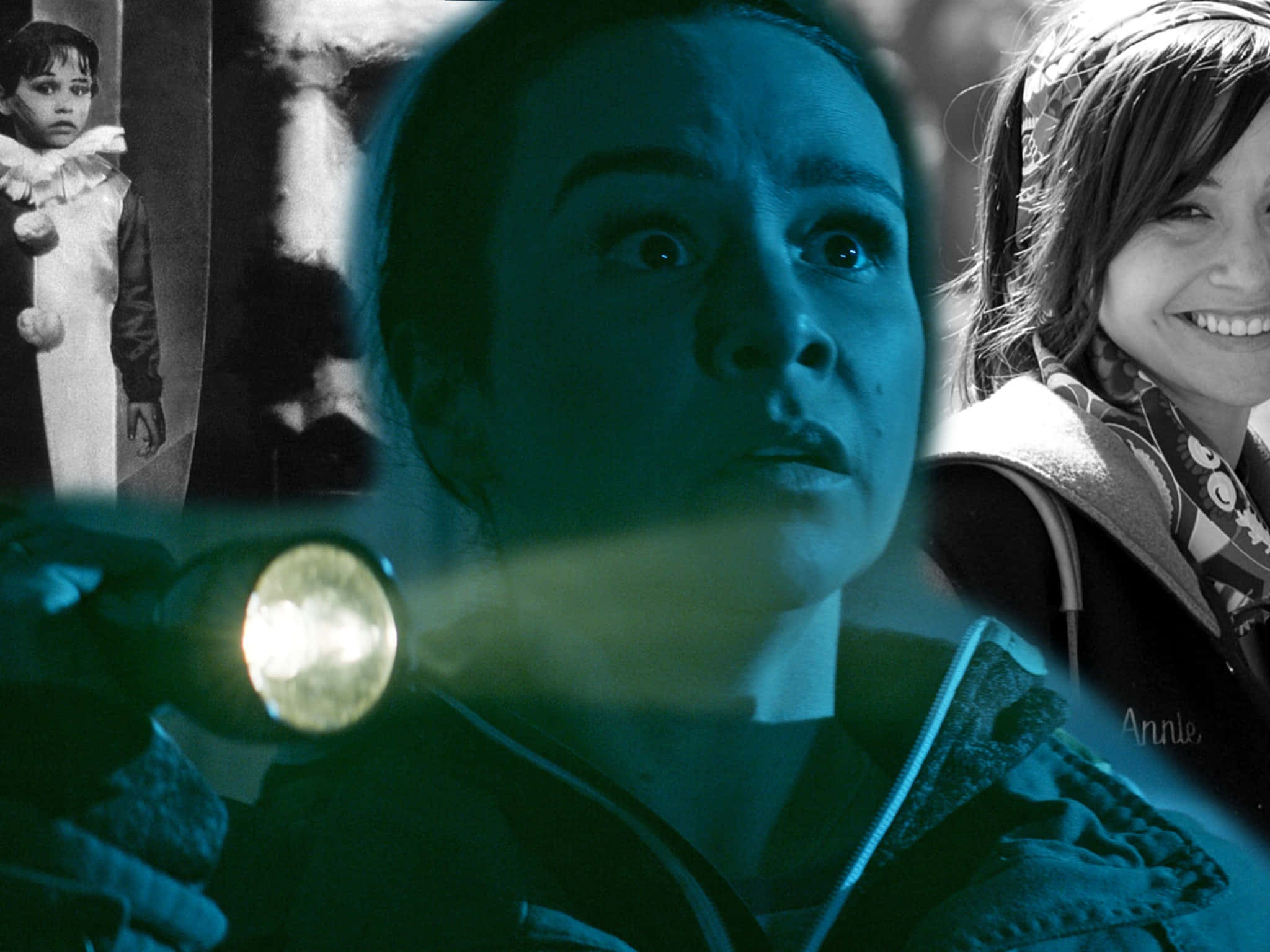 Danielle Harris, flashlight, ghostly child, Full HD Desktop Wallpaper
