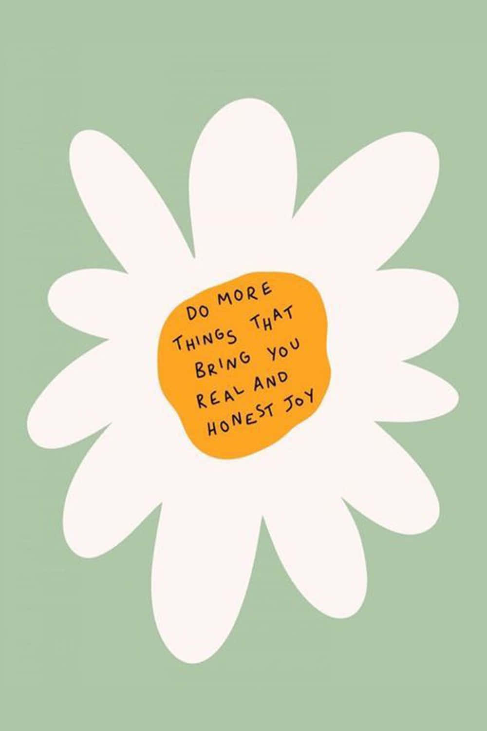 Danish Aesthetic, minimalist white daisy, orange center, HD Phone Wallpaper