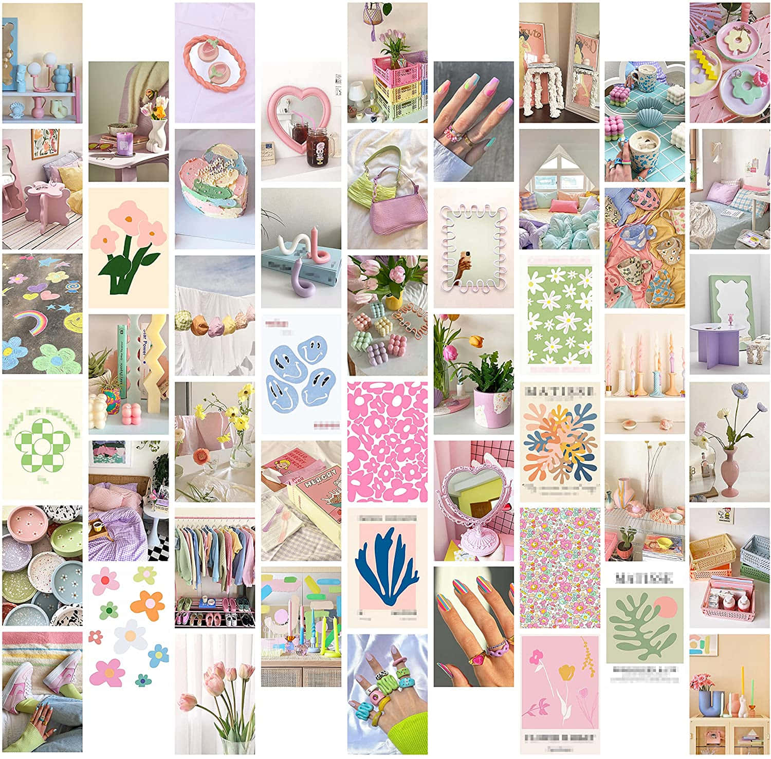 Danish Aesthetic, pastel-colored home decor, floral patterns, HD Desktop Wallpaper