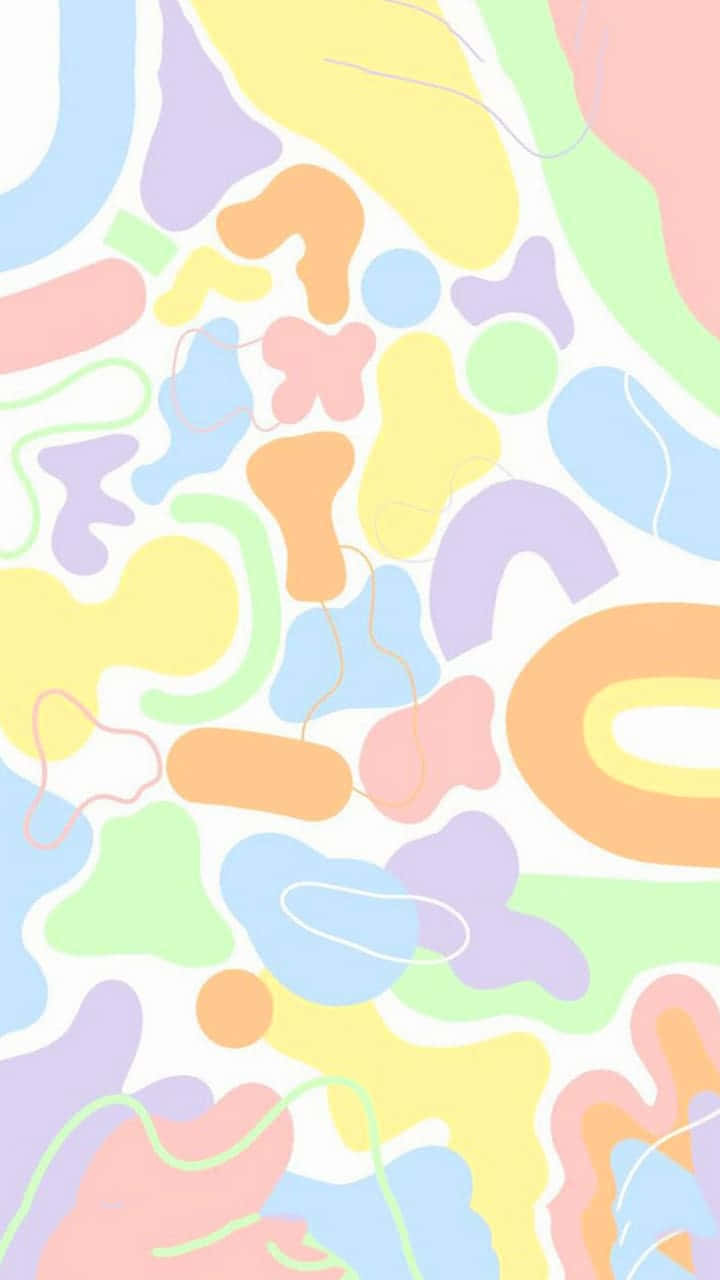 Danish Pastel Abstract Artwork, pastel-colored, soft organic shapes, HD Phone Wallpaper