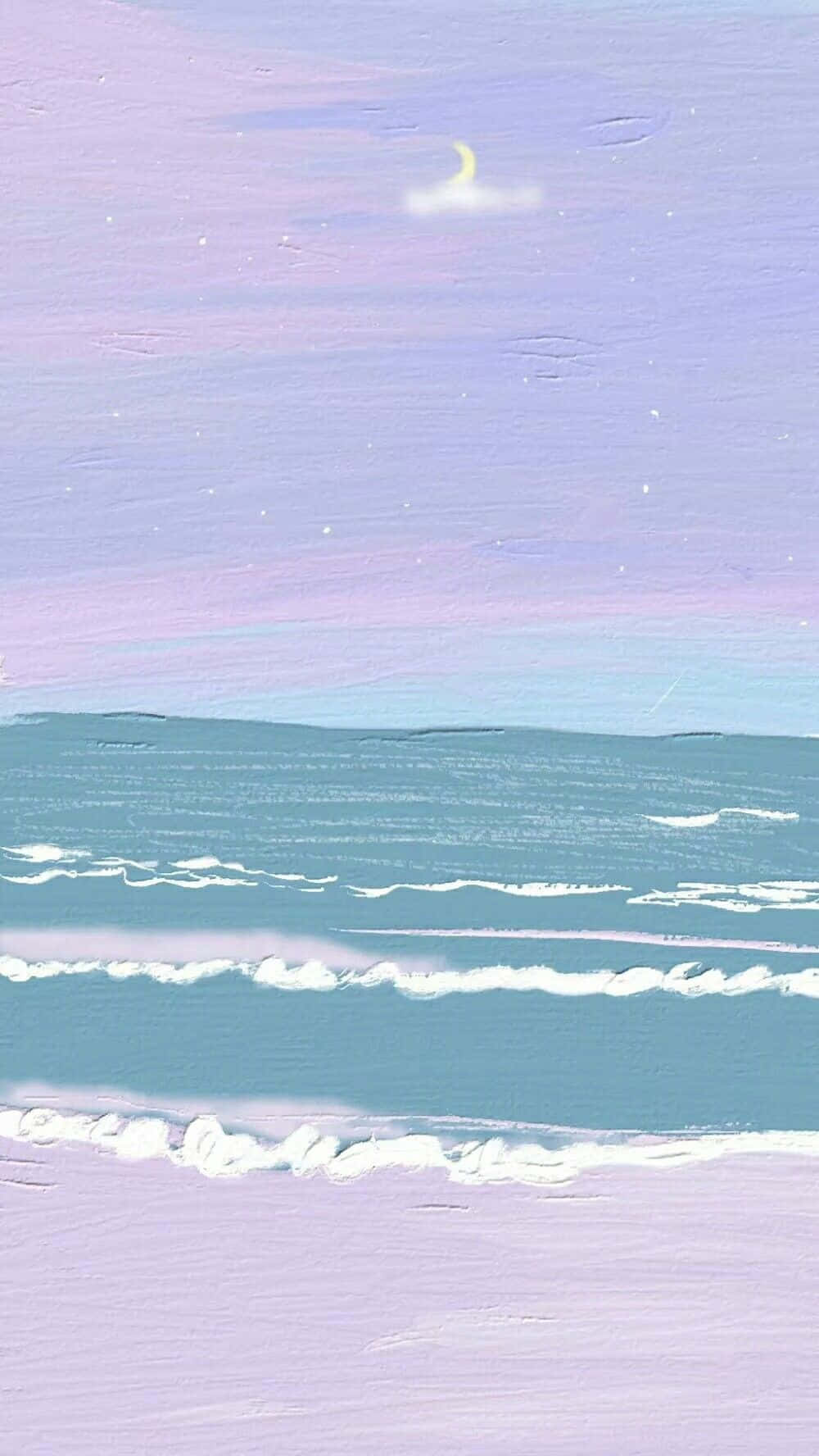 Pastel purple, Pastel blue, ocean waves, HD Phone Wallpaper
