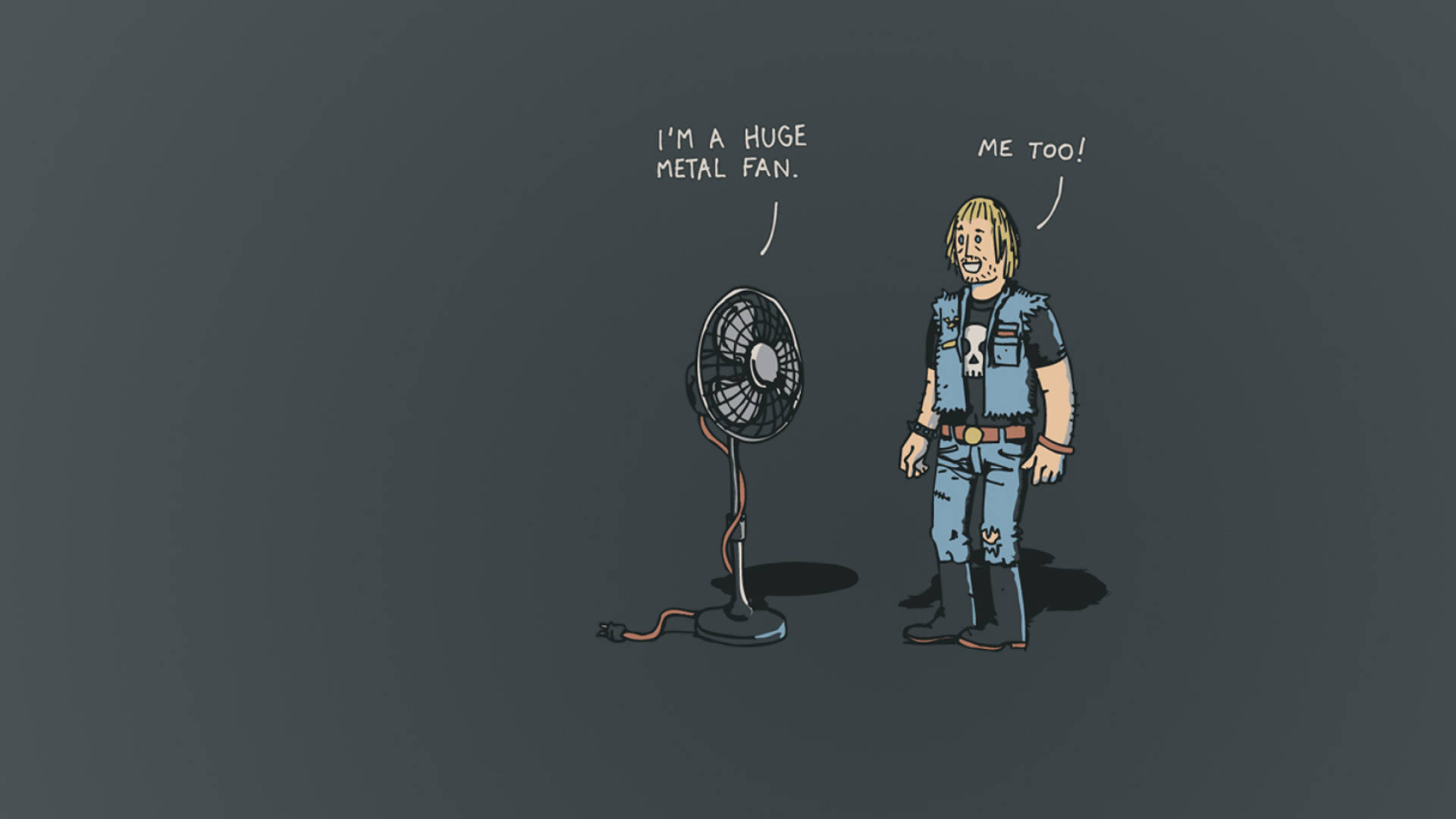metal fan, denim, skull tee, Full HD Desktop Wallpaper