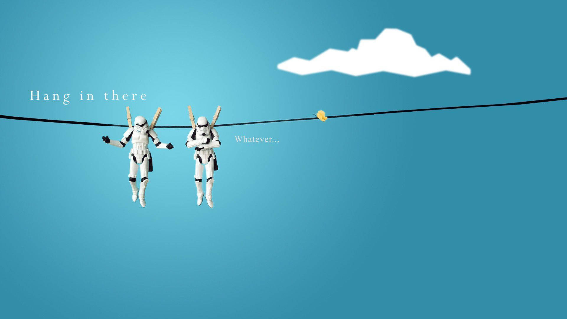 stormtrooper, blue sky, single cloud, Full HD Desktop Wallpaper