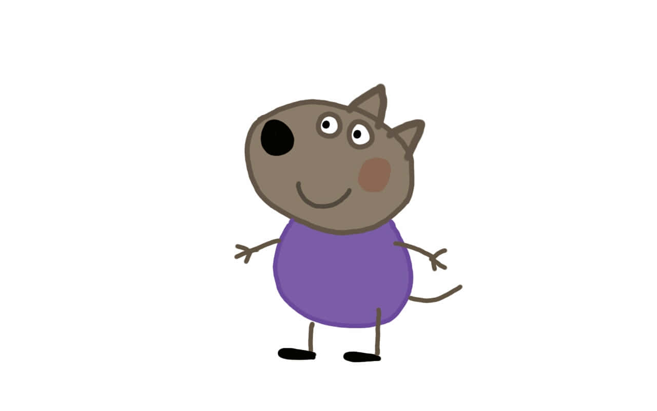 Danny Dog, purple shirt, white background, HD Desktop Wallpaper
