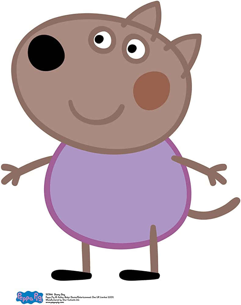 Danny Dog, brown dog, purple dress, SD Phone Wallpaper