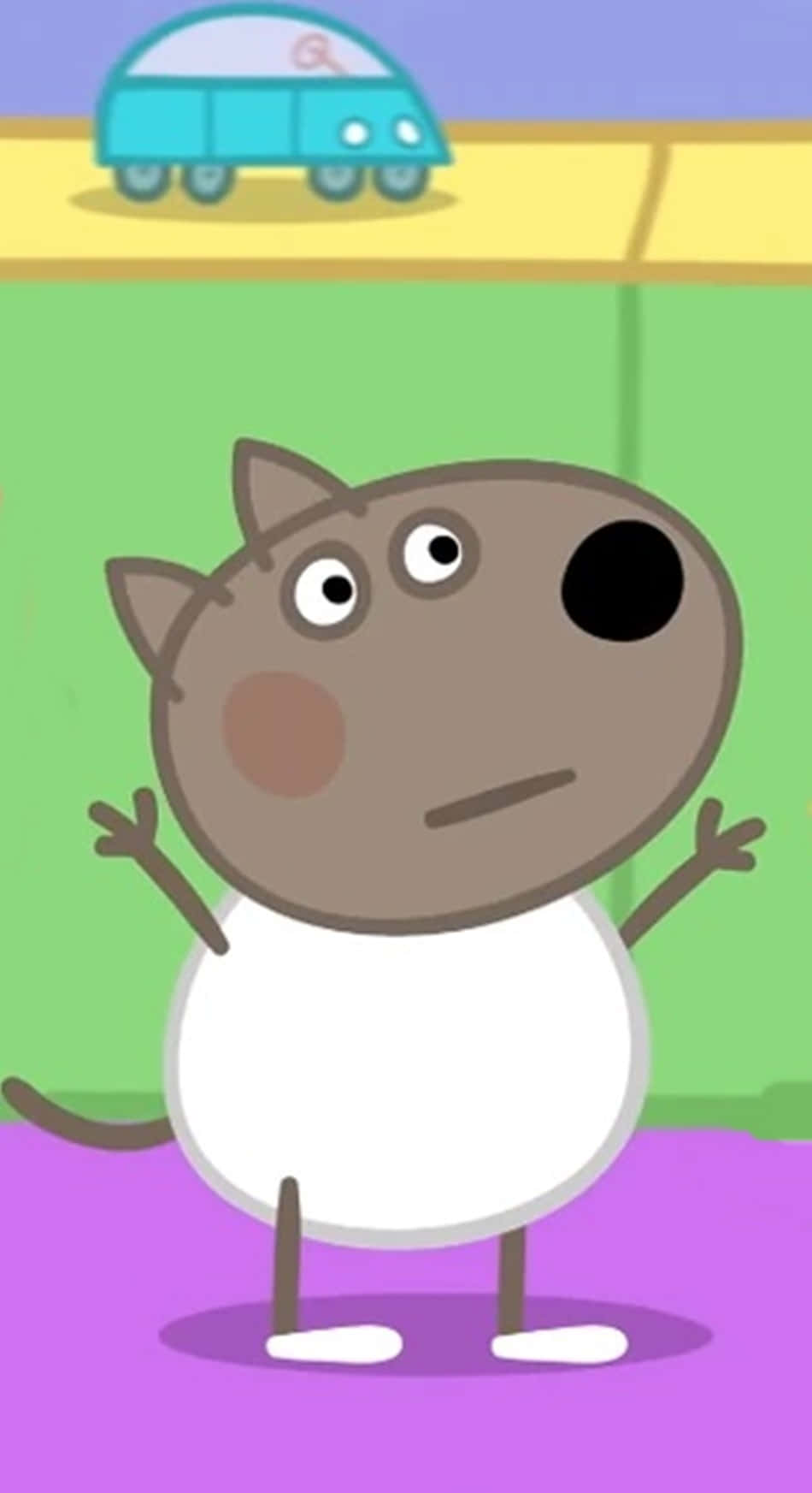 Danny Dog, cartoon dog character, surprised expression, HD Phone Wallpaper