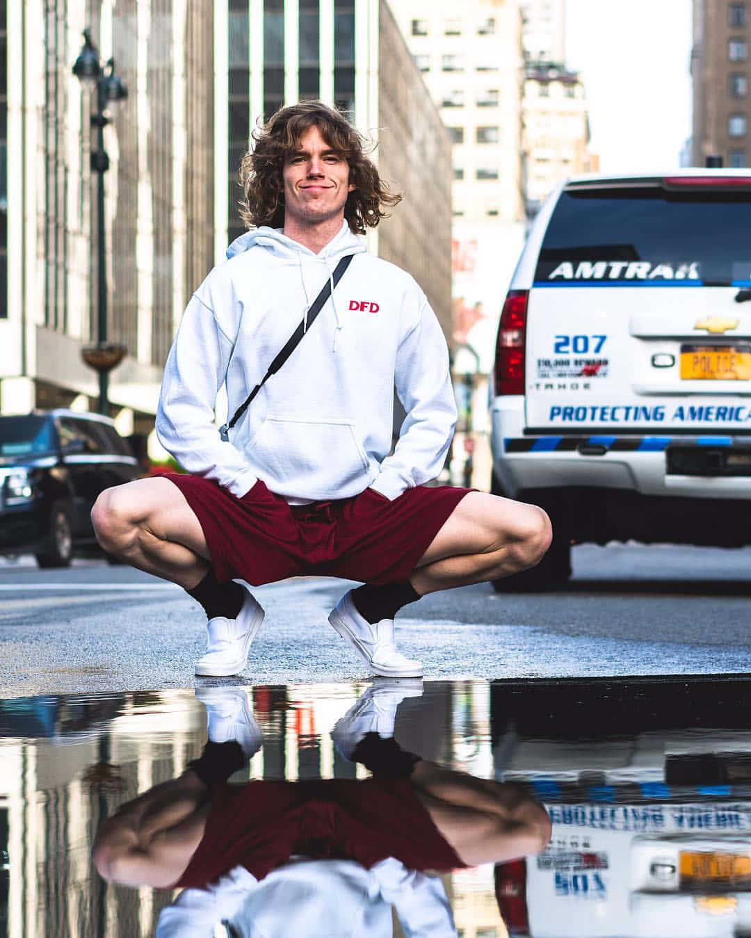 Danny Duncan, city street, puddle, HD Phone Wallpaper